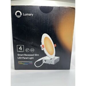 Lumary Smart Recessed LED Slim Panel  Light-6 Inch with RGB 13W‎ 1100LM-4 PACK